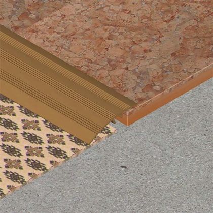 Trecere Prolux cu striatii si suruburi ascunse din aluminiu eloxat 900x41x14 mm