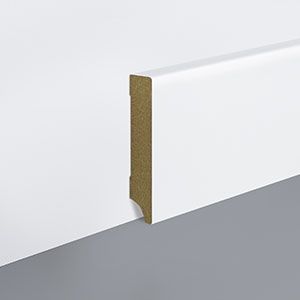 Plinta alba cubica din MDF, 80x18 mm, 2,4 m lungime