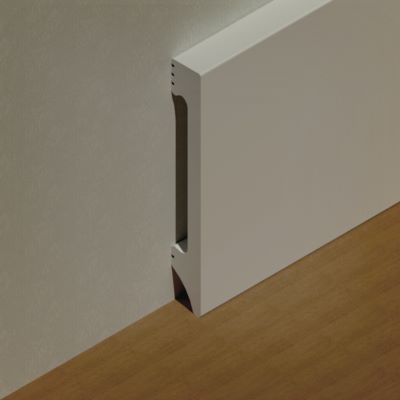 Plinta dreapta polistiren extrudat 100x14mm, 2.5m, alba