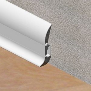 Plinta LINECO din PVC culoare alba pentru parchet - 60 mm