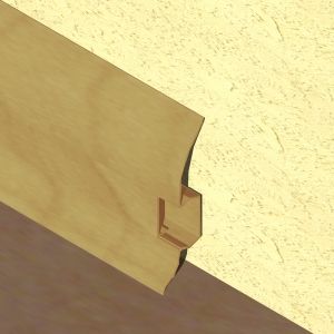 Plinta LINECO din PVC culoare stejar pentru parchet - 60 mm