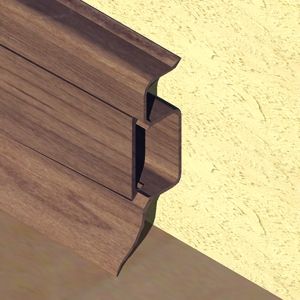 Plinta PROLUX din PVC culoare wenge pentru parchet 50 mm