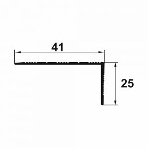 Protectie treapta Prolux cu rizuri din aluminiu eloxat 2700x25x10 mm