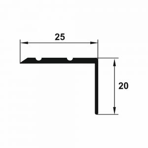 Protectie treapta Prolux cu caneluri din aluminiu eloxat 2700x25x20 mm