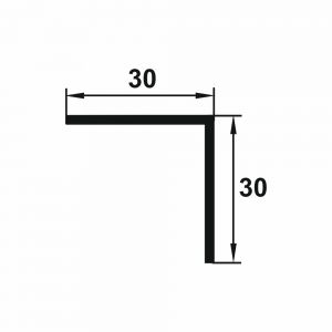 Cornier Prolux din PVC 2750x30x30 mm