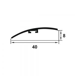 Trecere Lineco cu suruburi ascunse din aluminiu sublicromat 2700x39.8x10 mm