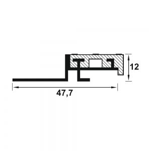 Protectie treapta Prolux cu insertie din aluminiu eloxat 2500 x11 mm