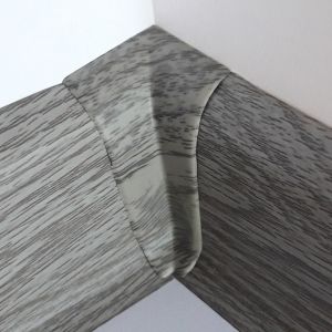 Set 4 buc. piese Lineco imbinare colt interior pentru plinta PVC culoare stejar cenusa