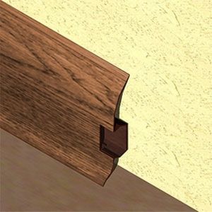 Plinta Lineco din PVC culoare stejar cognac pentru parchet - 60 mm