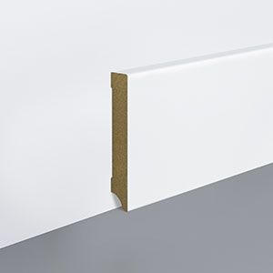 Plinta alba cubica din MDF, 100x18 mm, 2,4 m lungime