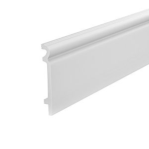 Plinta alba rotunjita cu canal din duropolimer 120 mm