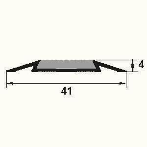 Trecere Lineco cu insertie din aluminiu sublicromat 2700x41x4 mm