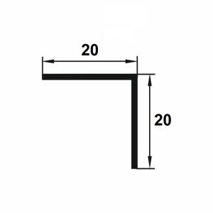 Cornier Prolux din PVC 2700x20x20 mm