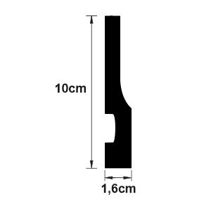 Plinta duropolimer 100x16mm 