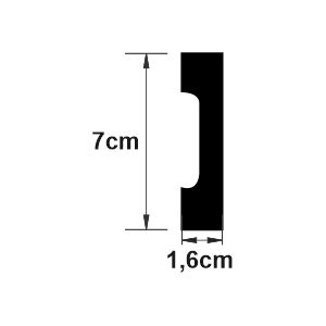 Plinta cubica duropolimer 70x16 mm