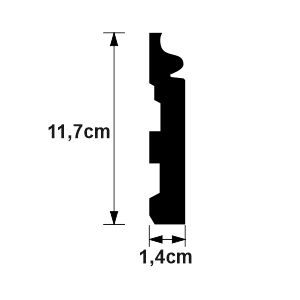 Plinta Hamburg duropolimer 117x14 mm