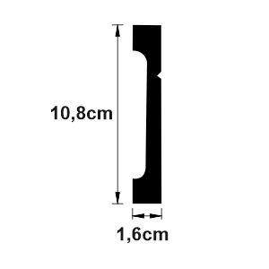 Plinta cubica duropolimer 108x16mm