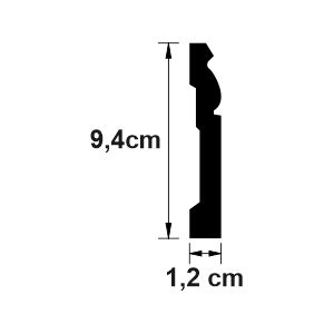 Plinta Hamburg duropolimer, 94x12 mm