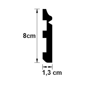 Plinta Hamburg duropolimer 80x13 mm