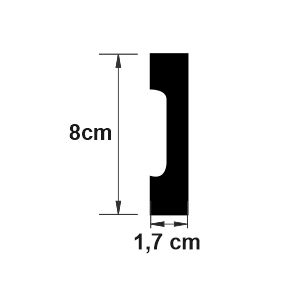 Plinta cubica duropolimer 80x17 mm